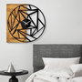 Wallity Reloj de pared decorativo de madera Nogal y Negro